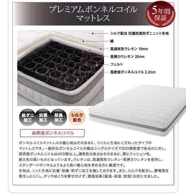 プレミアムボンネルコイルマットレス