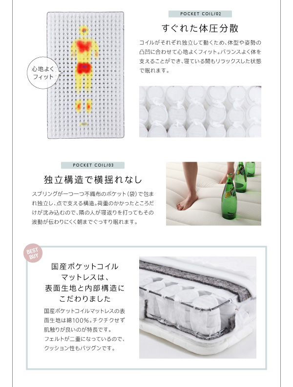 すぐれた体圧分散