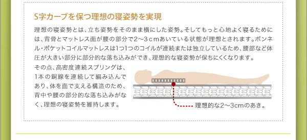 S字カーブの理想の寝姿勢