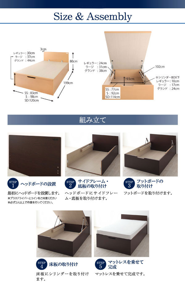 サイズと組立方