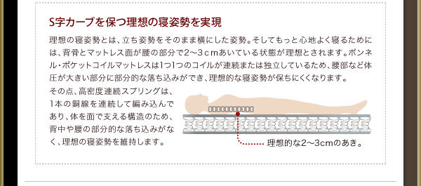 S字カーブの理想の寝姿勢