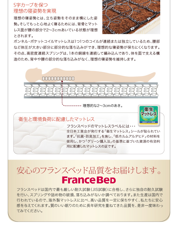 安心のフランスベッド品質