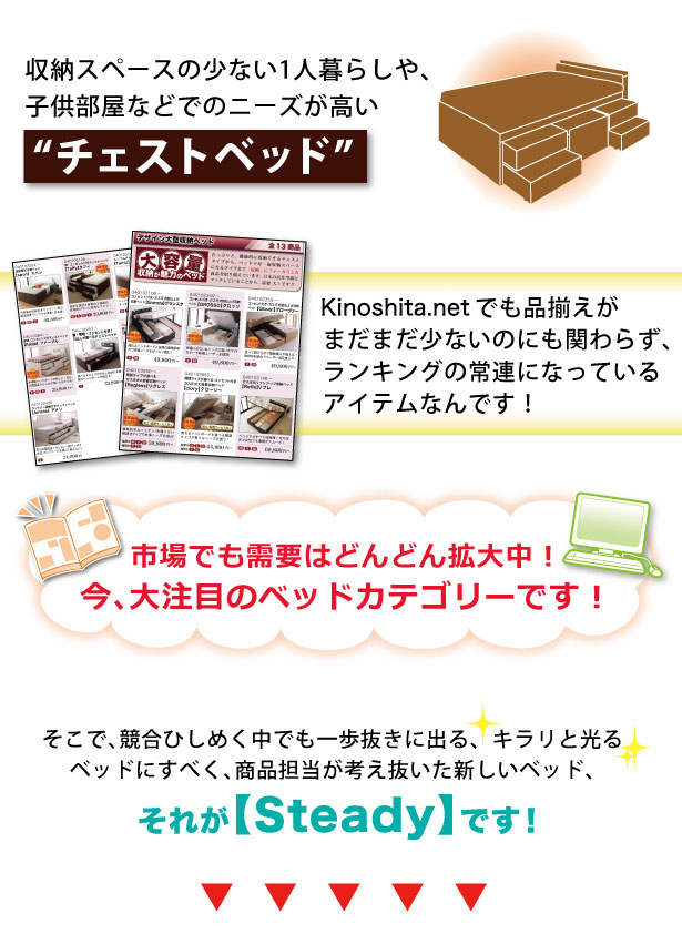 大人気のチェストベッド