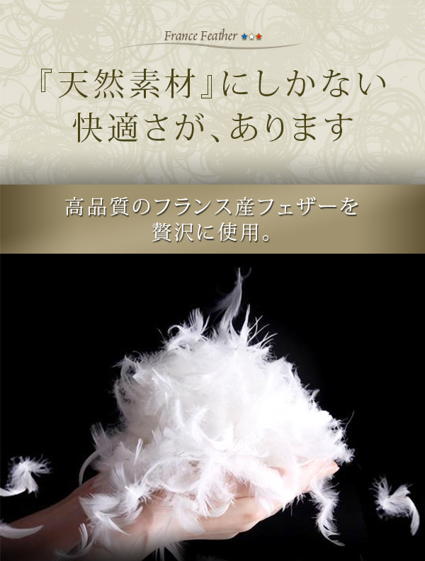 高品質のフランス産フェザー