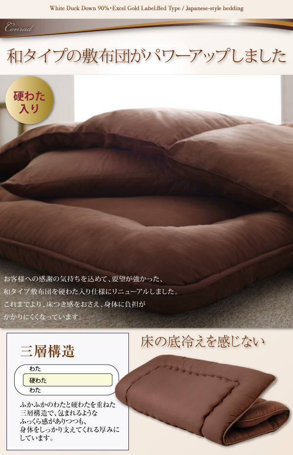 和タイプの敷布団がパワーアップ