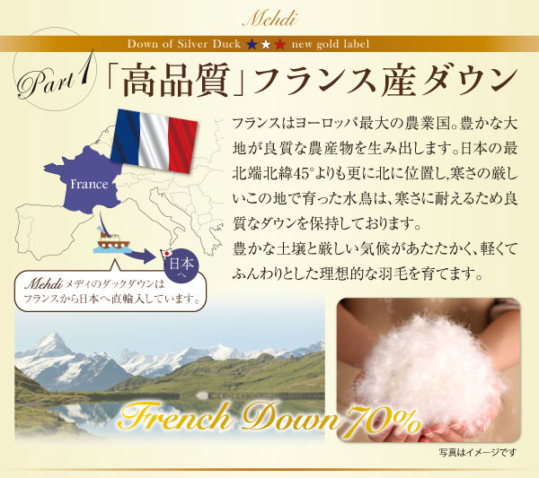 高品質フランス産ダウン