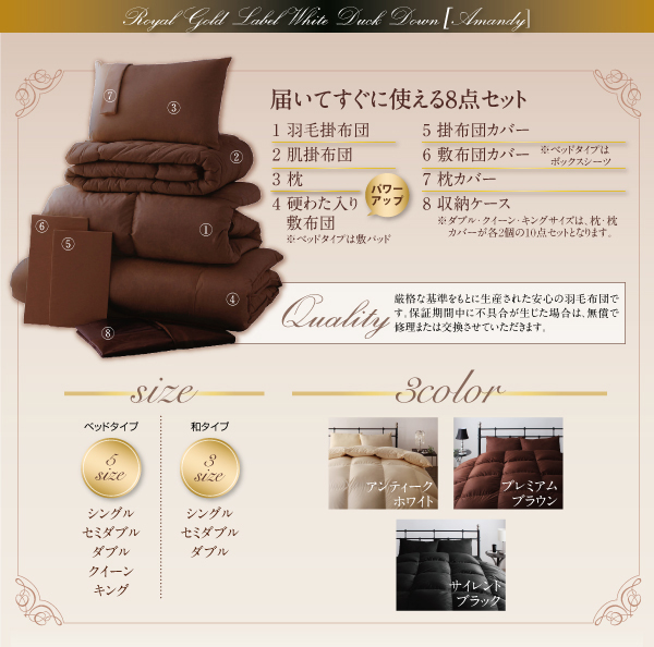 届いてすぐに使える8点セット