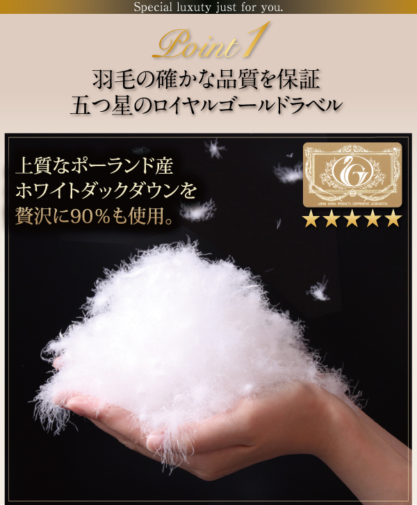 ポーランド産ホワイトダック使用
