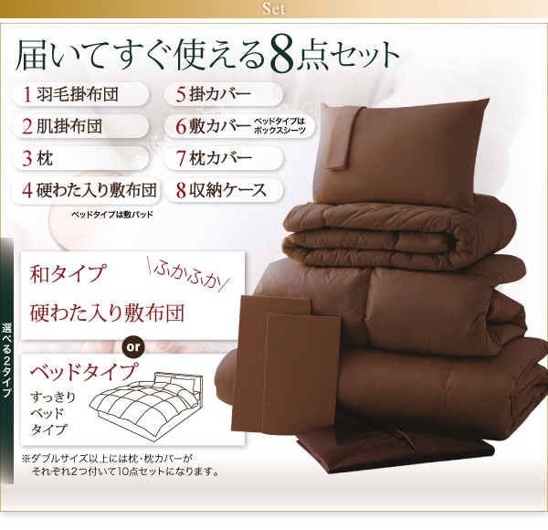 届いてすぐに使える8点セット