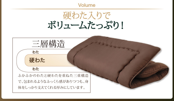 硬綿入りでボリュームたっぷり
