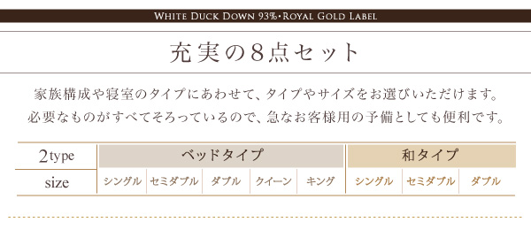 充実の8点セット