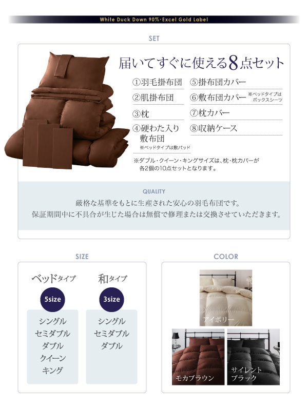 届いてすぐに使える8点セット