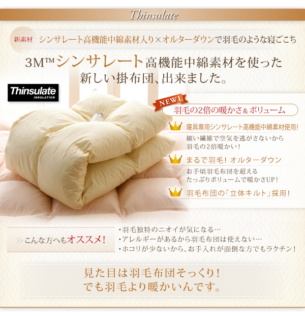 シンサレート高機能中綿素材