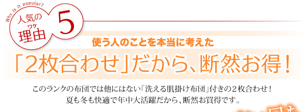 2枚あわせだから、断然お得!