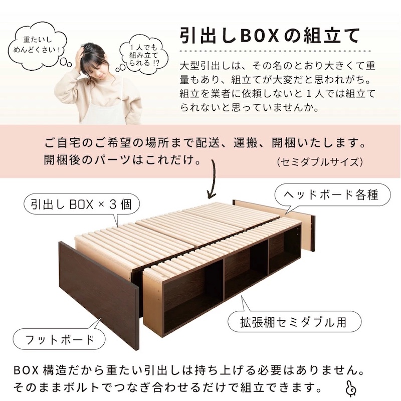 引き出しBOXの組立て