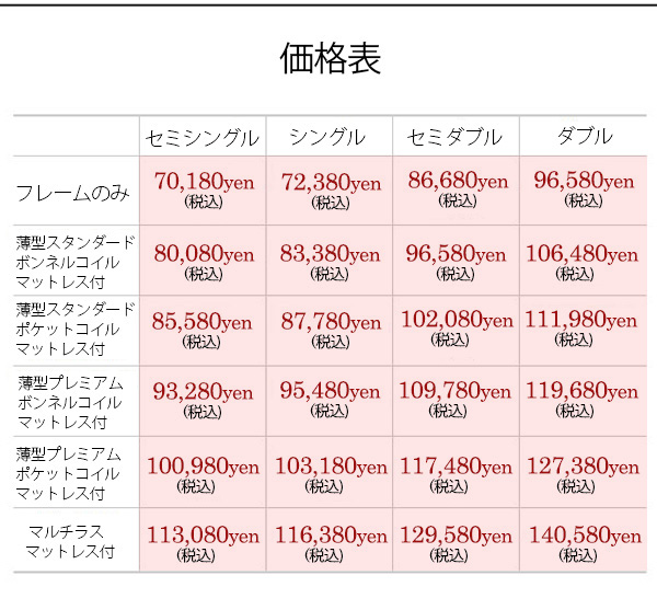 チェストベッド | スライド収納付 チェストベッド【Every-IN】エブリーイン ベッドフレームのみ セミシングル