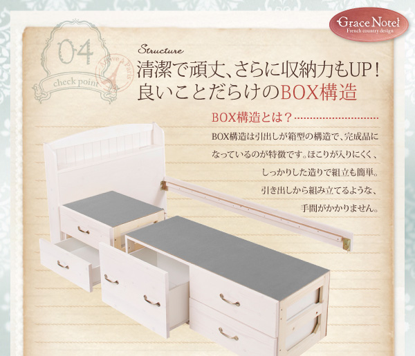 引き出しは、BOX構造