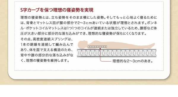 S字カーブの理想の寝姿勢