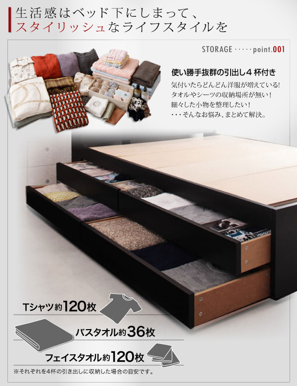 引き出し4杯付き