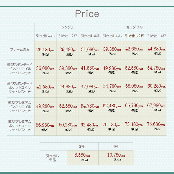 チェストベッド | 衣装ケースも入る大容量チェストベッド【Friello