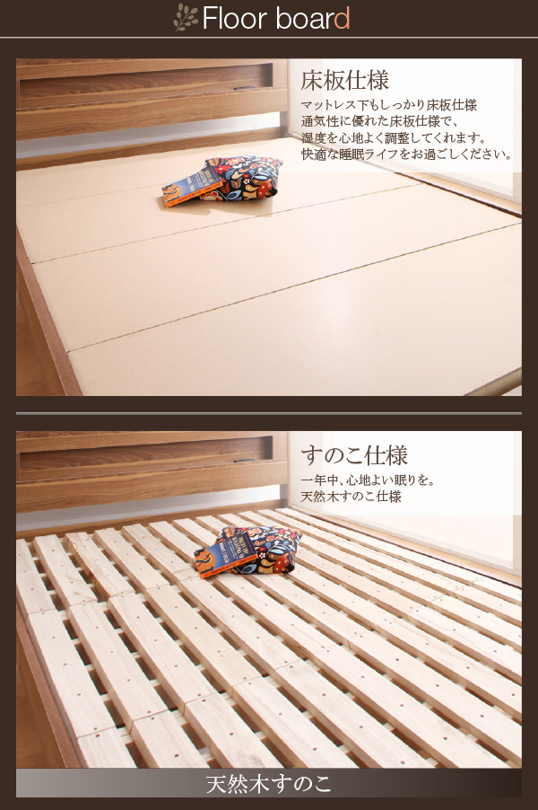 床板仕様、すのこ仕様