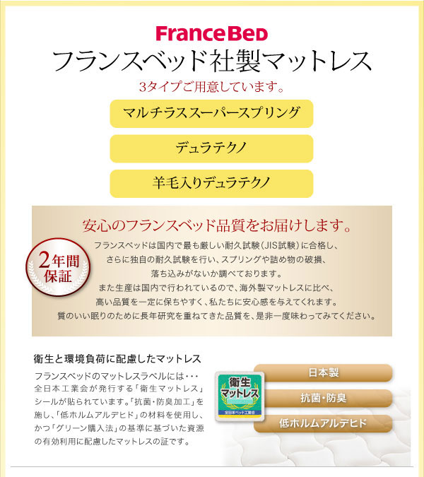 フランスベッド社製マットレス