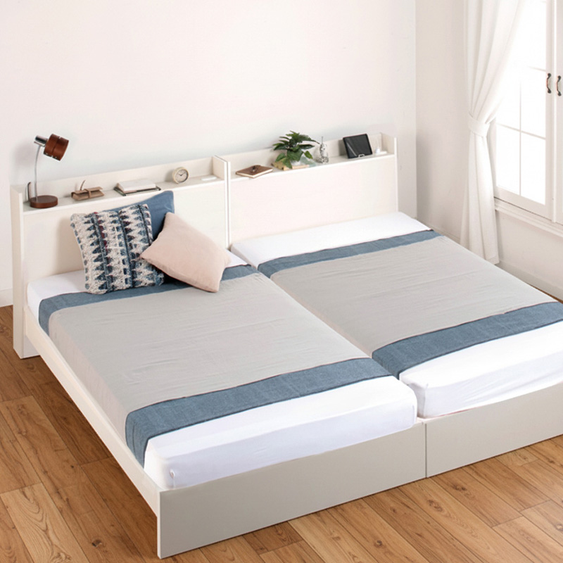 連結式ベッド | 【新商品】日本製 連結式 棚付きファミリーベッド