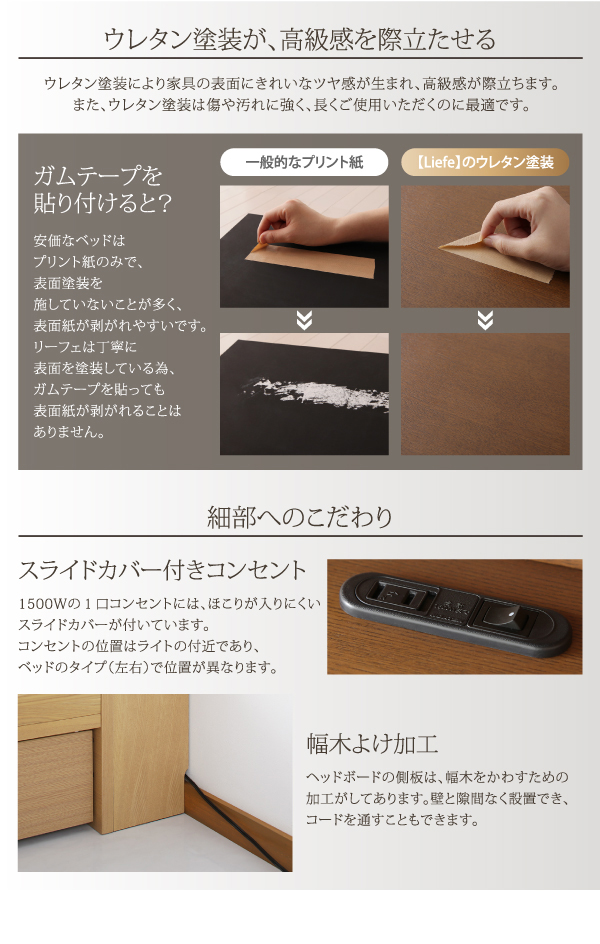 傷や汚れに強いウレタン塗装