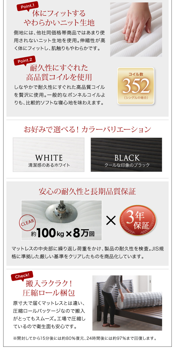 高品質コイルを使用