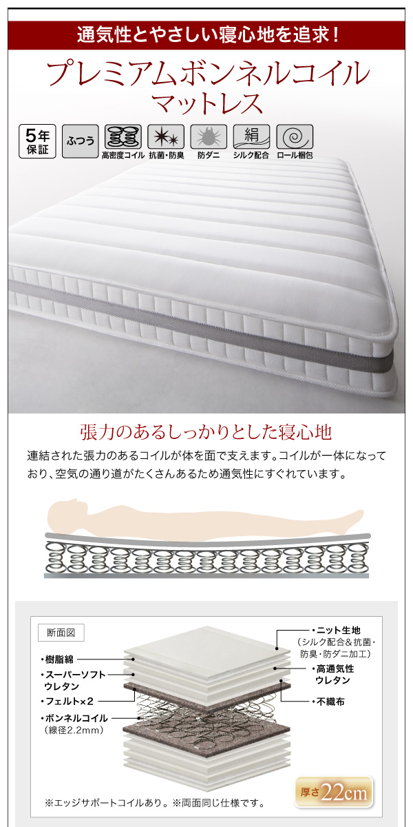 プレミアムボンネルコイルマットレス
