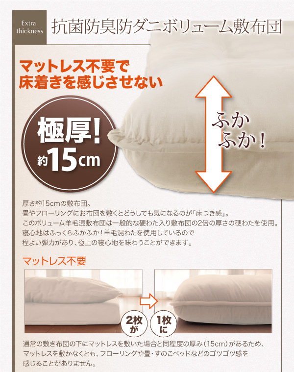 極厚15cm敷布団