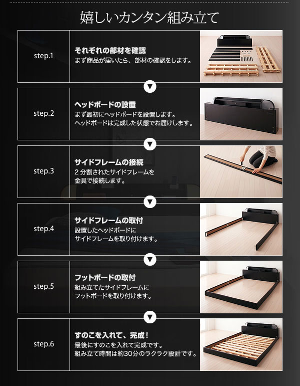 嬉しいカンタン組み立て