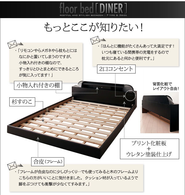 フロアベッド ダイナーのもっとここが知りたい