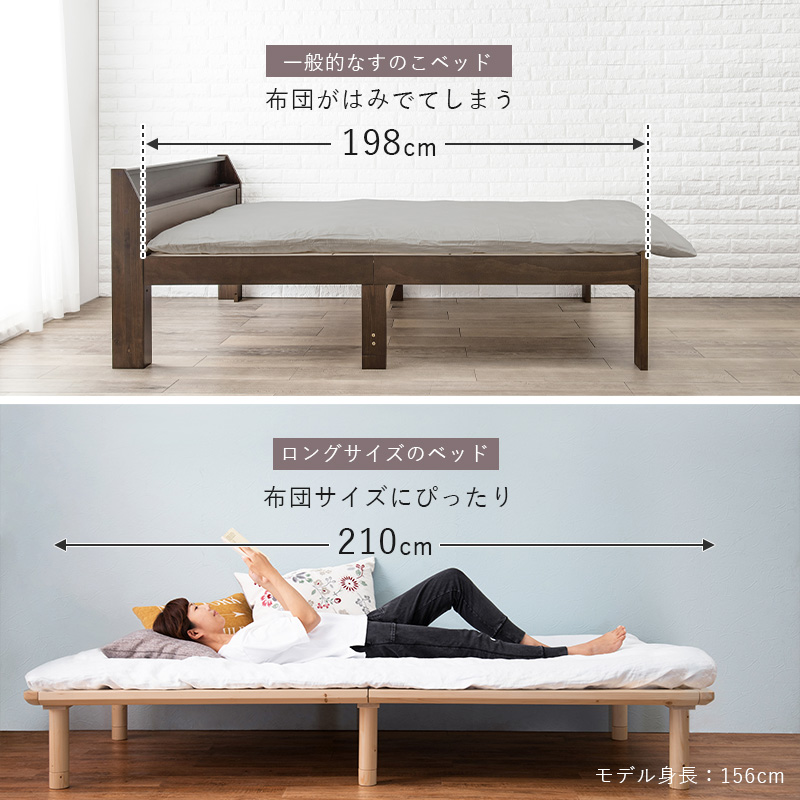 ロングサイズベッドのサイズ
