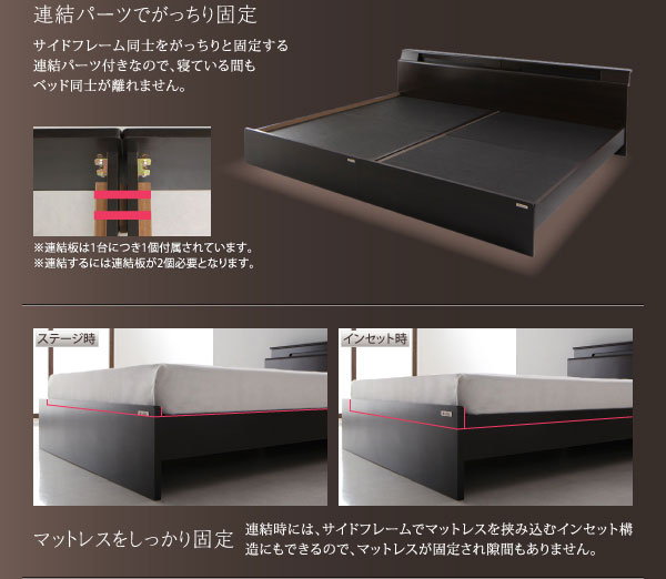 連結パーツでがっちり固定