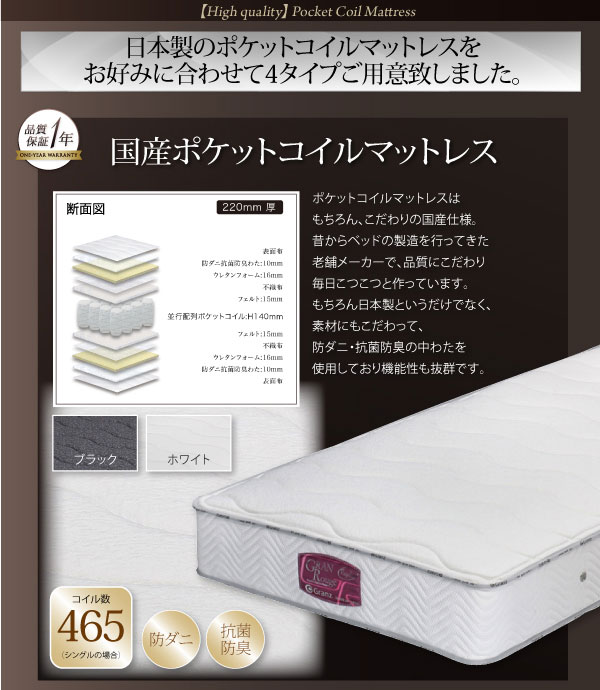 国産ポケットマットレス