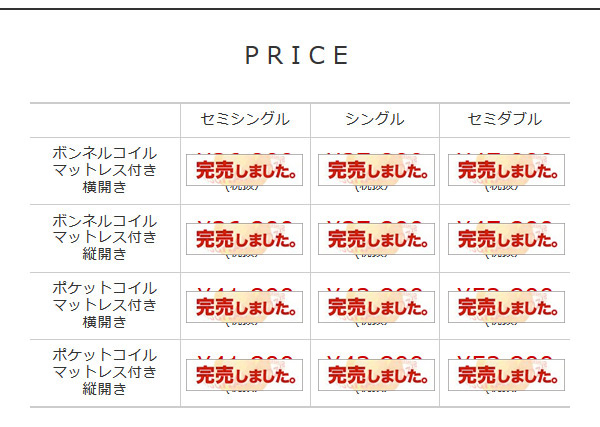 価格表