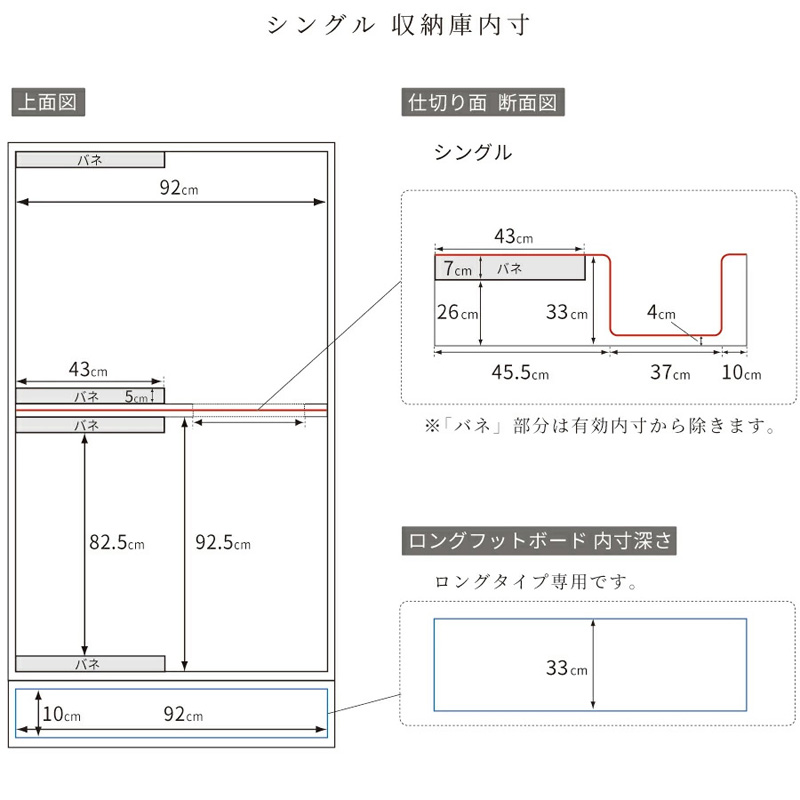 シングルサイズ詳細