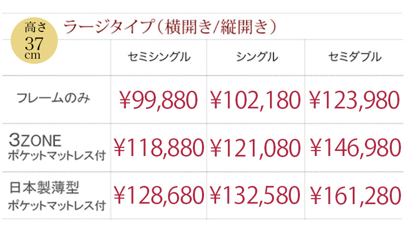 ラージタイプ価格