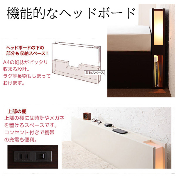 機能的なヘッドボード