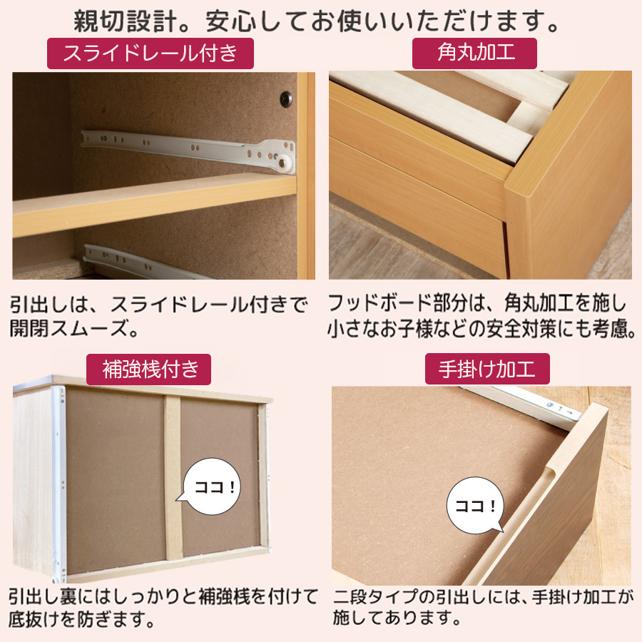 新設設計。安心して使用可能