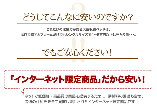 インターネット限定商品だから安い