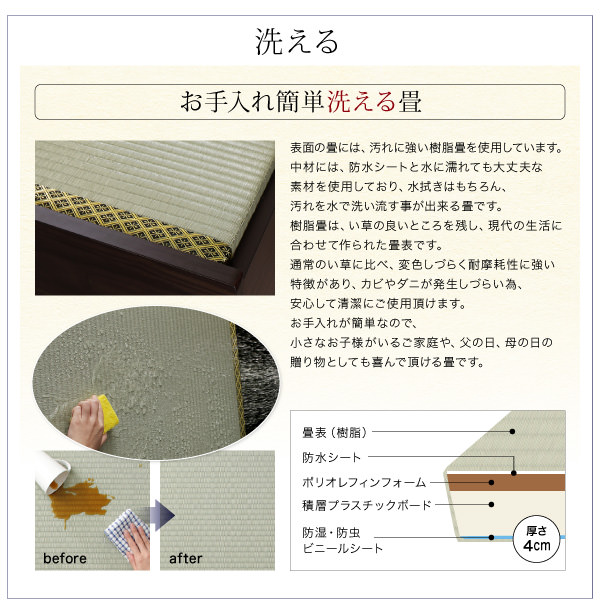 簡単洗える畳