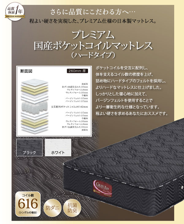 プレミアム国産ポケットマットレス