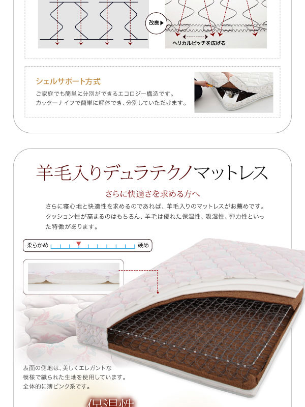 羊毛入りデュラテクノマットレス
