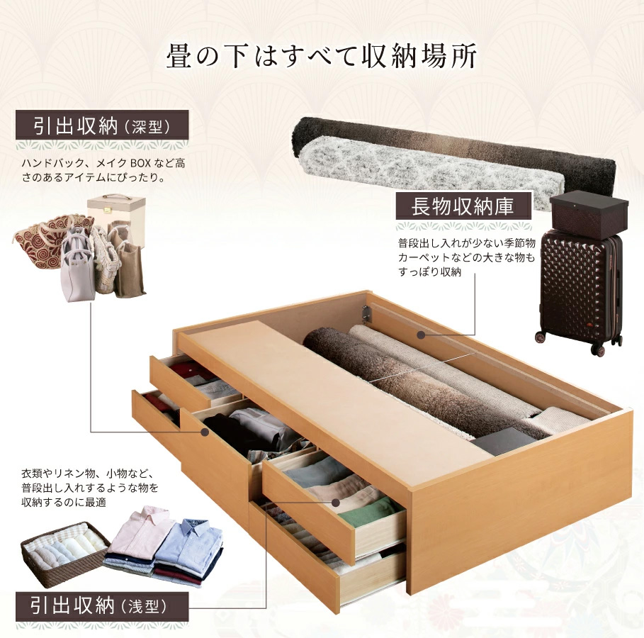 畳の下は全て収納場所