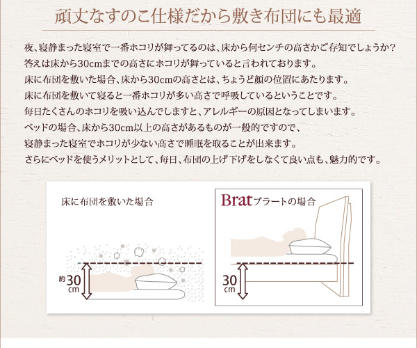 敷き布団で使用可能です。