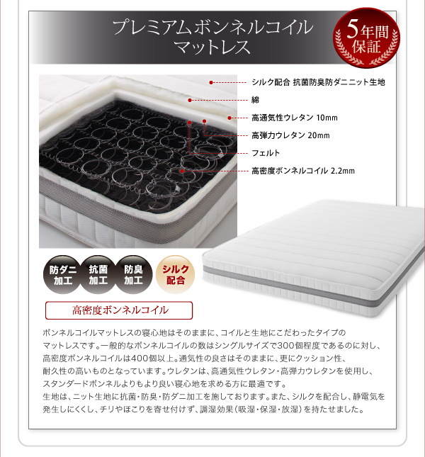 プレミアムボンネルコイルマットレス