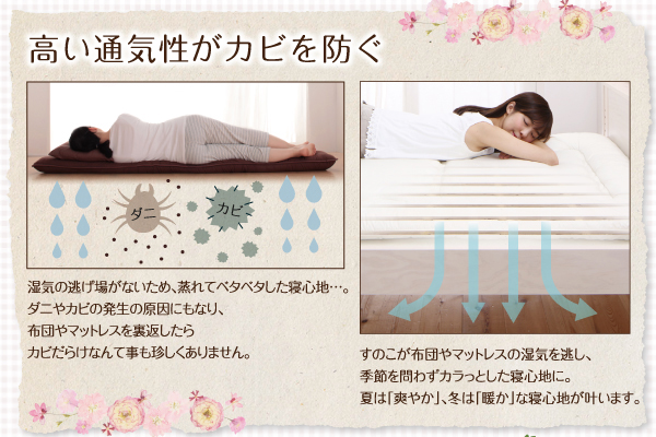 高い通気性がカビを防ぐ