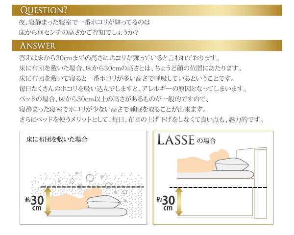 寝静まった時のホコリについて